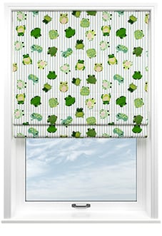 Wee Blue Bell Little Frogs, Pond - Twist&Fit Roman Blind